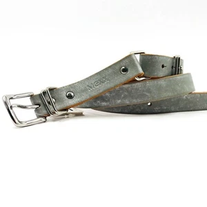 MEXX Silver Grey Genuine Leather Belt Size M 95 / L 100 - Picture 1 of 6