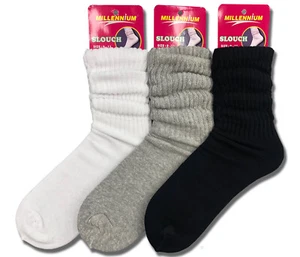 3 Paar Damen Slouch Socken Scrunch Baumwolle - Bild 1 von 6