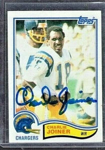 *CHARLIE JOINER*  1982 Topps Hand-Signed Auto  SAN DIEGO CHARGERS - Picture 1 of 1