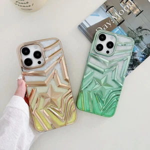 Lines Shockproof For iPhone 15 14 13 Pro Max Plating Case Cover Silicone - Picture 1 of 12