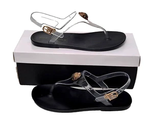 Encantadora sandalia Maddison para mujer KURT GEIGER hebilla negra plana UE 36 UK 3 - Imagen 1 de 8