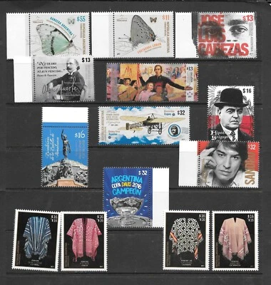 Argentina 2017 Complete Year MNH  !!! Stamps Blocks High Face & CV Check scans - Image 1 of 4