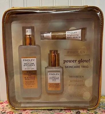SUERO FACIAL FINDLEY POWER GLOW TRIO - ACEITE LIMPIADOR/DESMAQUILLANTE - SUERO PARA OJOS Foto 1 de 4