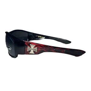 Choppers Plastic Sunglasses Red Black Silver UV400 Cat. 3 6721 - Picture 1 of 12
