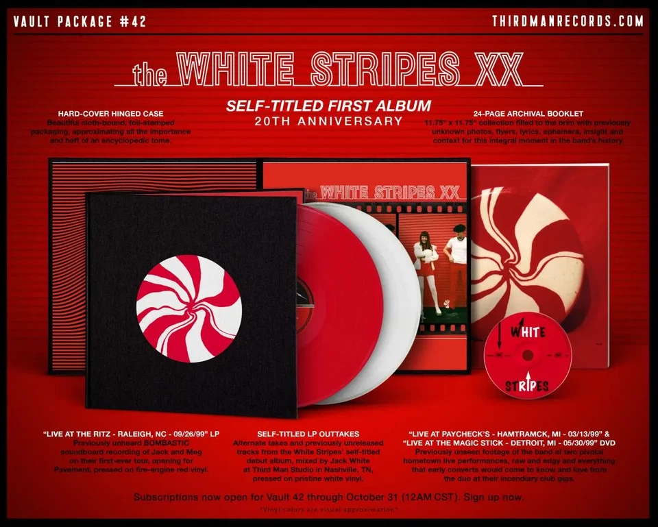 The White Stripes - Self-Titled XX Third Man Vault #42 Complete 2xLP/DVD Sealed Foto 1 de 1
