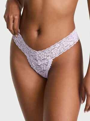 VICTORIA SECRET СЕРЫЙ БЕЛАЯ ПОЛОСА ЦВЕТОЧНЫЙ ШНУРОВКЕ СТРИНГИ ТРУСИКИ НИЗ СРЕДНИЙ M - Изображение 1 из 4