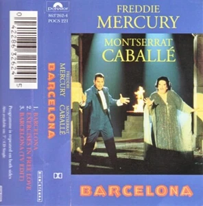 FREDDIE MERCURY & MONTSERRAT CABALLE BARCELONA 3 TRACK CASSETTE SINGLE - Picture 1 of 1