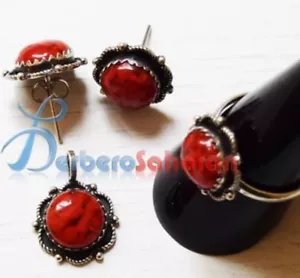 Trío de joyería bereber argelino increíblemente hermoso hecho a mano con s - Imagen 1 de 1
