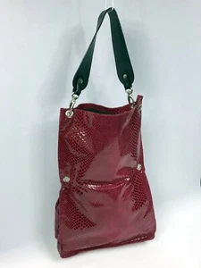 Pancaldi Handtasche 3 Tragevarianten Leder Schlangendruck pink - Bild 1 von 6