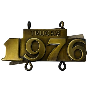 1976 LKW Messing Schild Plakette Vintage Man Cave 70er Garage schwer Display Retro - Bild 1 von 4