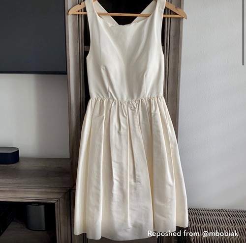 Abito da festa Kate Spade avorio seta faille taglia 2