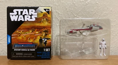 Star Wars Micro Galaxy Squadron Series 2 BARC Speeder (Red) w/ Clone Trooper - Image 1 of 4