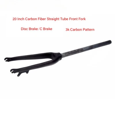 Bicicleta Plegable 20er 406 3K Fibra de Carbono Completa Horquilla Delantera Disco/C Freno Horquilla Dura Foto 1 de 4