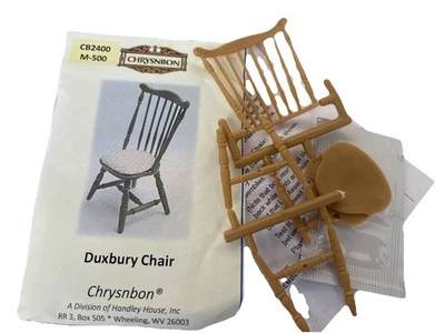 Conjunto de 2 cadeiras Duxbury miniatura Chrysnbon casa de bonecas kit 1:12 - Imagem 1 de 4