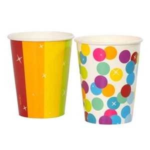Folat - Cups Rainbow Bday 250ml - 6 pieces European (Importación USA) - Picture 1 of 3