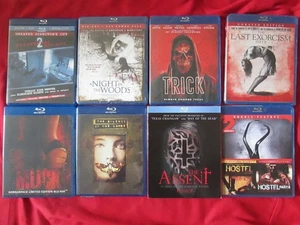 Horror x8 Film Bluray Lot, Moschus, Schweigen der Lämmer, Trick, Zustimmung, Hostel + mehr - Bild 1 von 3