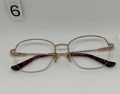 Marco de gafas Jill Stuart JS418-2 oro rosa 51-17-135 brazos de tortuga rosa Foto 1 de 4