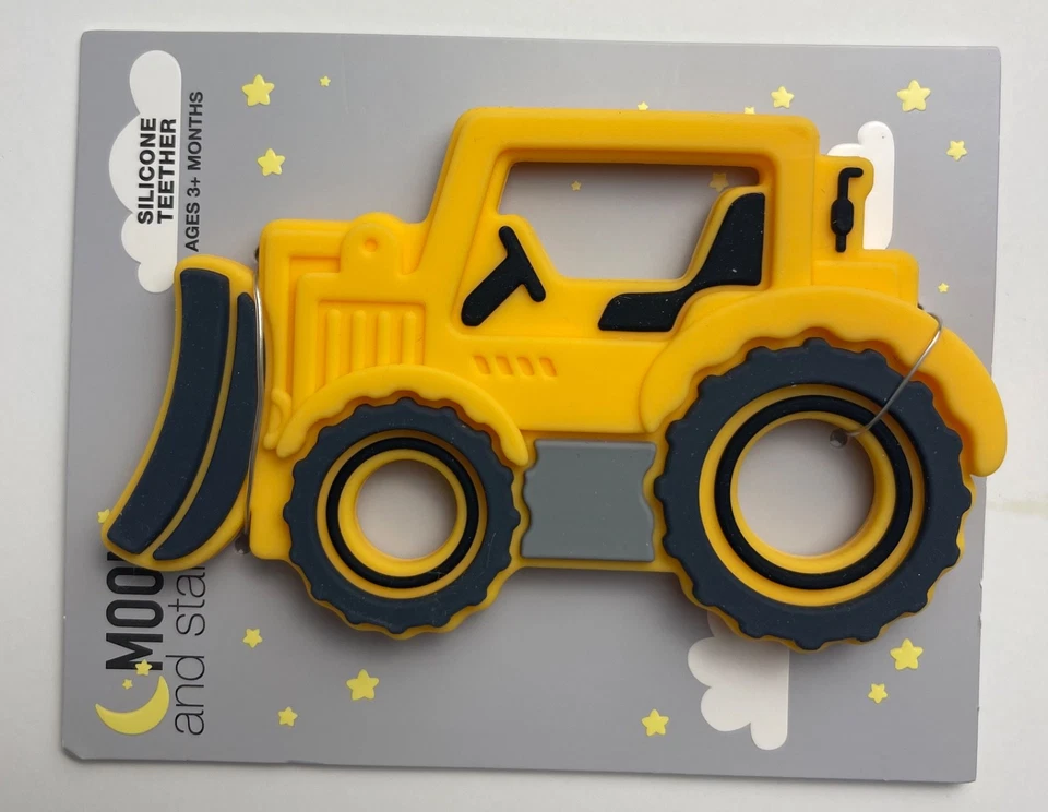 Новый с Ярлыками Moon & Stars ребенка душа подарок строительство бульдозер прорезывание зубов - Изображение 1 из 1