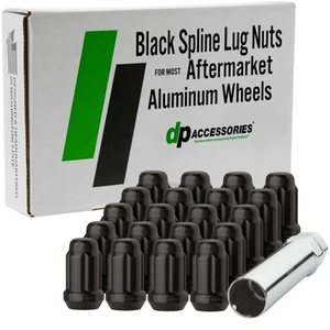 Black Lug Nuts for 2016-2024 Infiniti Q50 with Aftermarket Wheels - Picture 1 of 6
