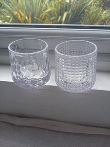 Two Crystal Tumblers Old Fashioned Whisky Glasses In Beautiful Condition - Picture 1 of 10