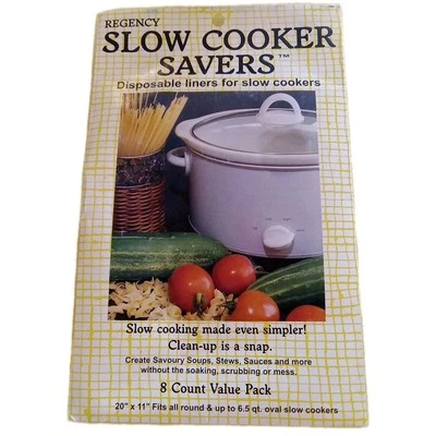 Regency Ahorradores de Olla Lenta Forros Desechables 8 Pk Se Adapta a Redondos y Hasta 6.5 Qt Ovalados Foto 1 de 4