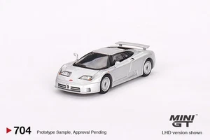 MINI GT MGT00704-L 1:64 Bugatti EB110 GT Grigio Chiaro 1995 (LHD) - Picture 1 of 4