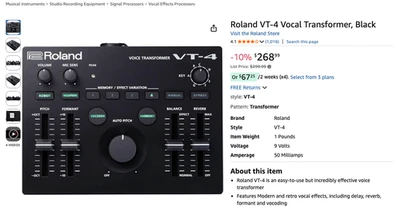 Roland VT-4 Voice Transformer AIRA Vocal Effect Processor New USA STOCK - Image 1 of 4