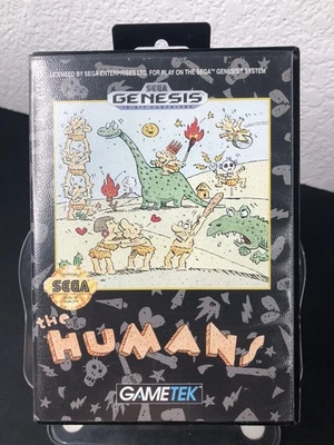 The Humans Sega Genesis CiB 1992 Atari Gametek Official Authentic Puzzle Action - Image 1 of 4