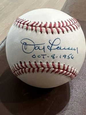 Don Larsen Autographed/Inscribed "PG 8-10-56" Official Major League Baseball JSA - Image 1 of 2