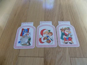 3 vintage over size Christmas Gift Tags 7 x 5 Jeanmarie 1985 Current? Die Cut - Picture 1 of 5