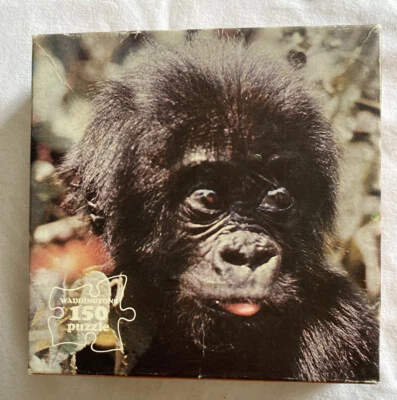 Vintage Waddingtons 150 piece Jigsaw Puzzle ~ The World Of Survival ~ Gorilla - Image 1 of 4