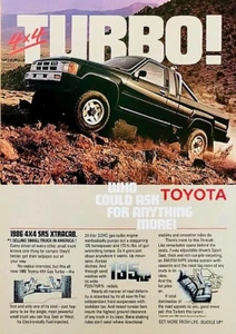 Toyota SR5 1986 4X4 XTRACAB — camioneta pickup — original vintage -- + anuncio impreso de revista - Imagen 1 de 1