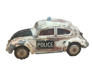 Vintage Husky Volkswagen 1300 Police Car 1:64 Scale Die Cast Rare White & Blue - Picture 1 of 7