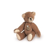 Teddy Hermann jointed collectable miniature brown teddy bear in gift box 154174