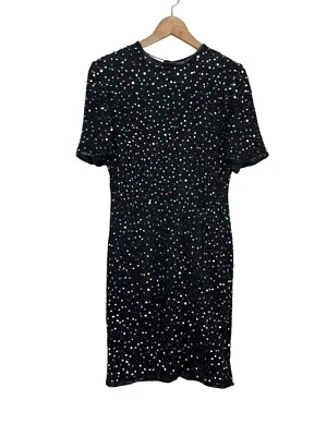 Vintage Laurence Kazar Black Sequin Beaded Cocktail Dress Fit like a S/M - Image 1 of 4