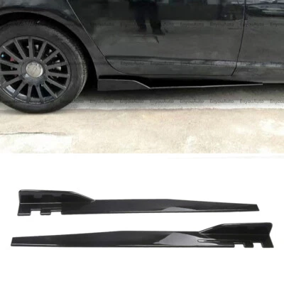 For Audi A3 A4 A5 A6 46" Side Skirt Extension Rocker Panel Splitter Black - Image 1 of 4