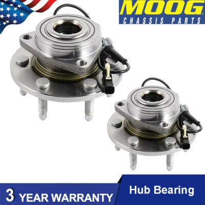 Set of 2 Fit 2014-2018 GMC Sierra 1500  Moog Front Wheel Bearing Hub Assembly — 第 1/4 张图片