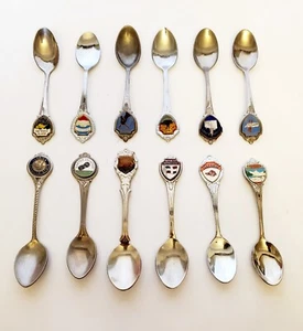 Vintage Mini Spoons USA Souvenir Americana Silverware Lot of 12 - Picture 1 of 4