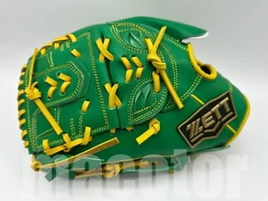 ZETT Special Pro Order 12" Pitcher Baseball Glove Green Yellow LHT MLB Rare Ace - Picture 1 of 4