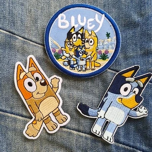 Bluey Bingo Cartoon Kids Australia Iconic Iron On Patch Embroidered Craft Kids - Picture 1 of 15