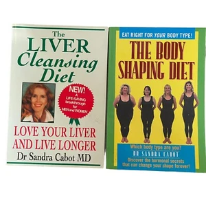 Dr Sandra Cabot 2 Books The Liver Cleansing Diet The Body Shaping Diet - Picture 1 of 22
