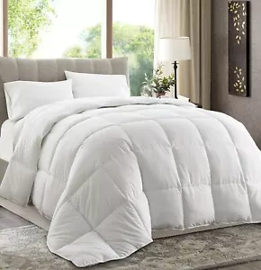 White Down Alternative Comforter (Duvet Cover Insert)  Medium or Extra Warmth - Picture 1 of 3