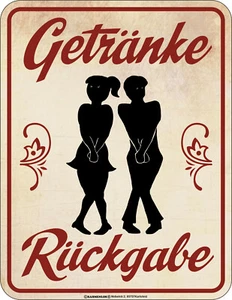 WC-Schild Getränke-Rückgabe - witzige Sprüche Blech-Schilder Klo-Schild Toilette - Bild 1 von 1