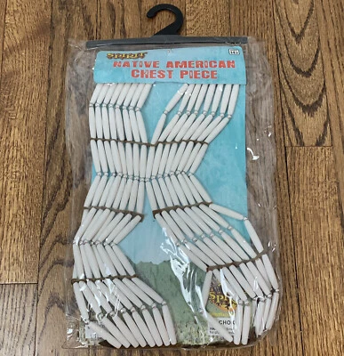 Spirit Halloween Nativo Americano Pecho Pieza Disfraz Accesorio Cuentas Joyería NUEVO Foto 1 de 4