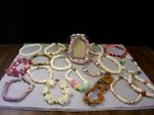 Vintage Puka Shell & Other Shells Bracelets & Anklets, Bangle, Lot Of 19 Items