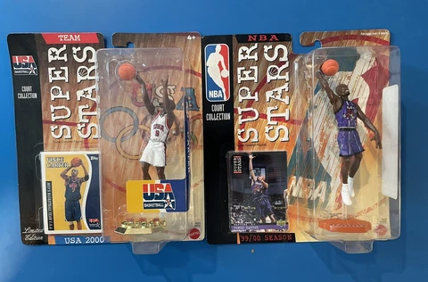 Lot of 2 Mattel NBA Super Stars Court Collect Vince Carter X2  Standard /Olympic Cover
