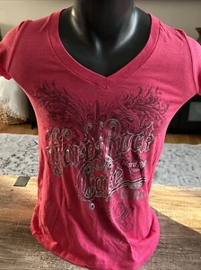 Hard Rock Cafe Authentic Nassau Bahamas Tribal Tattoo V-Neck Shirt Damen Gr. M - Bild 1 von 4