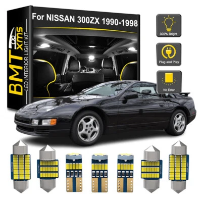 12x Interior LED Light Bulbs License plate For Nissan 300ZX 1990-1996 White Blue - Image 1 of 4