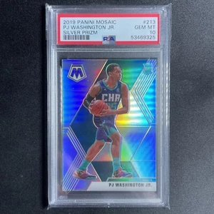 2019 Mosaic PJ WASHINGTON JR Rookie RC Silver Prizm #213 Hornets PSA 10 - Picture 1 of 2