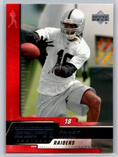 2005  Upper Deck ESPN #72 Randy Moss Raiders HOF